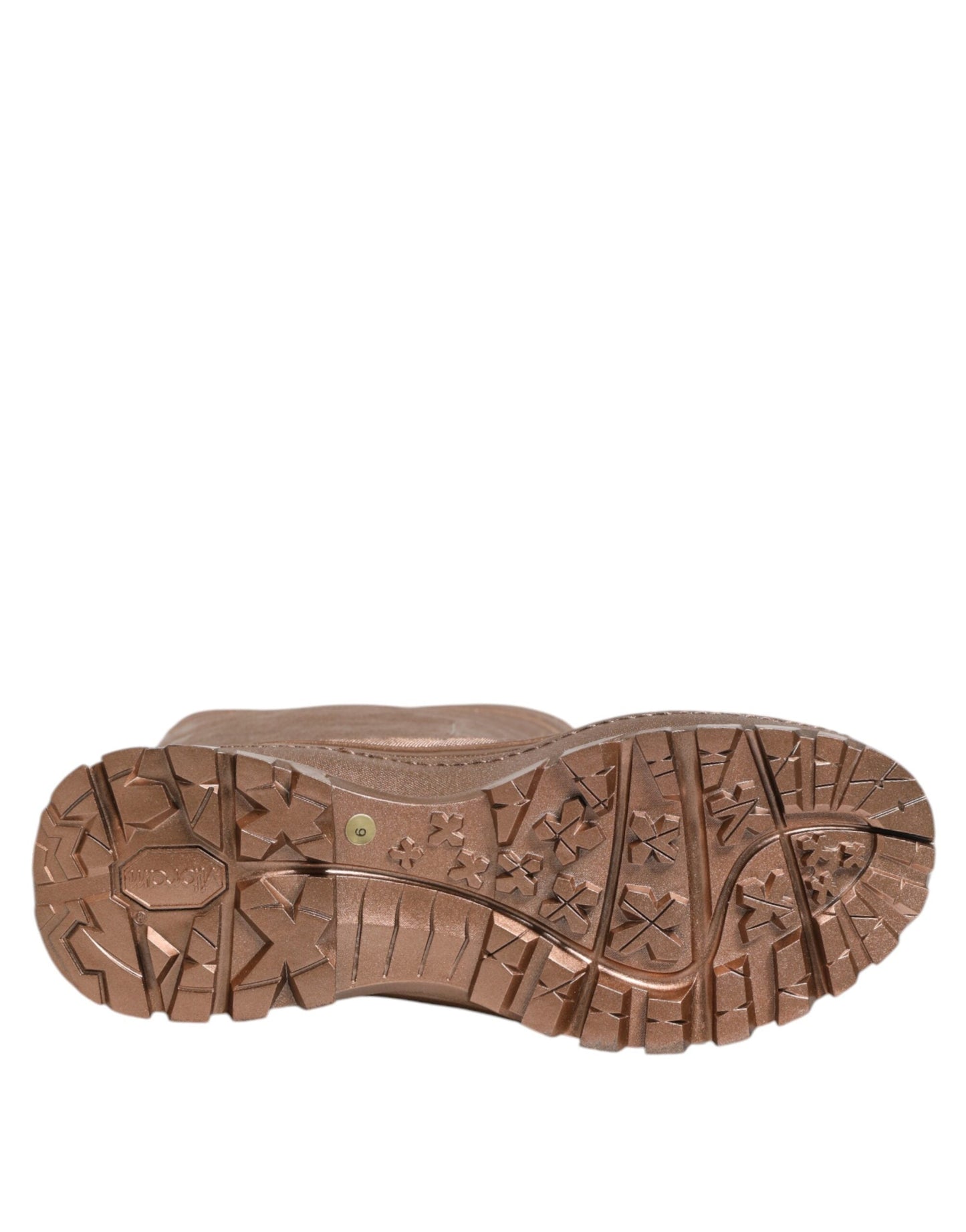 Dolce & Gabbana Metallic Gold Pull On Rain Boots Shoes