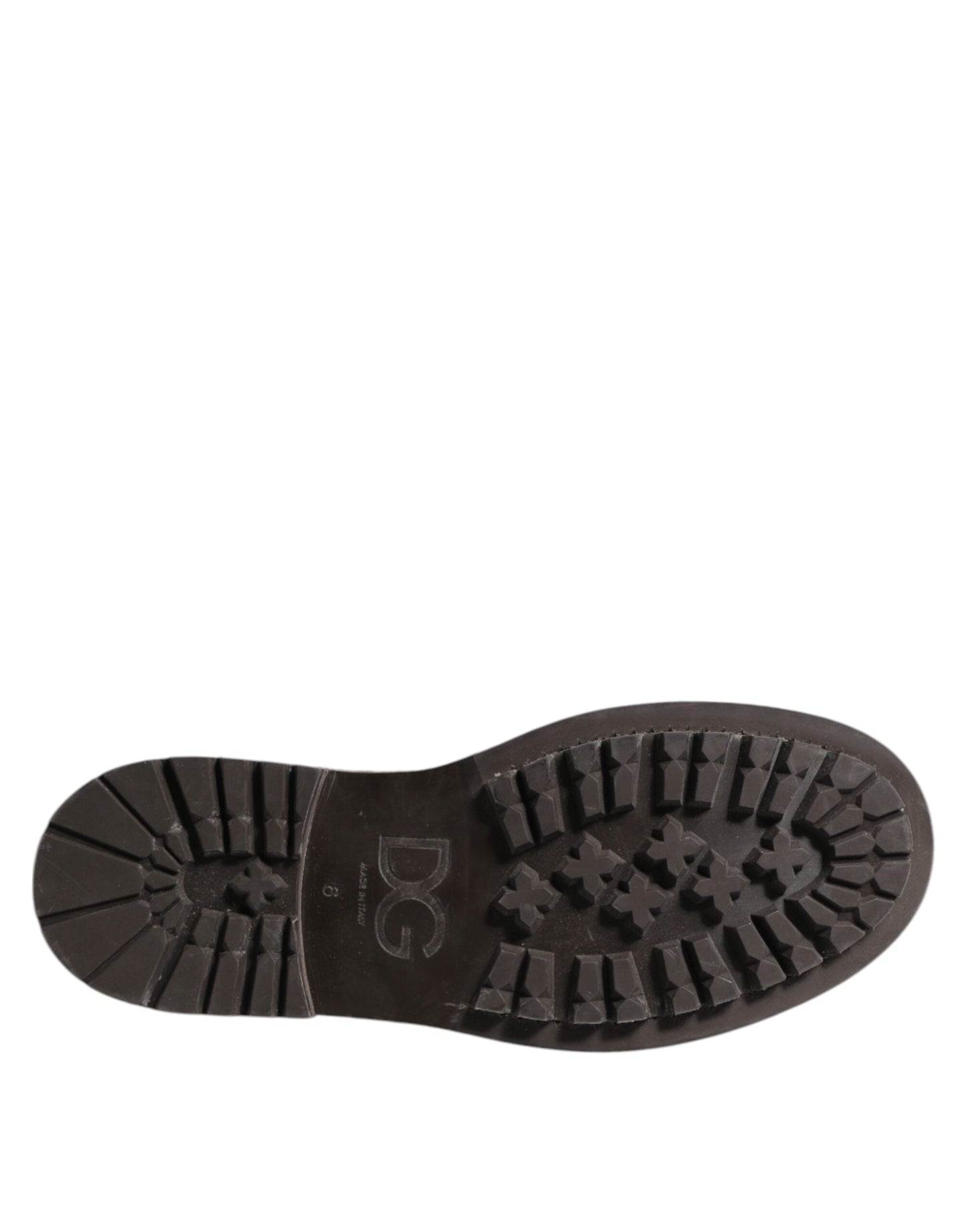 Dolce & Gabbana Brown Leather Distressed Brogue Lace Up Shoes