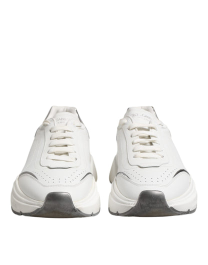 Dolce & Gabbana White Daymaster Leather Low Top Sneakers Shoes