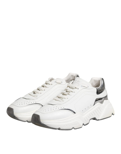 Dolce & Gabbana White Daymaster Leather Low Top Sneakers Shoes