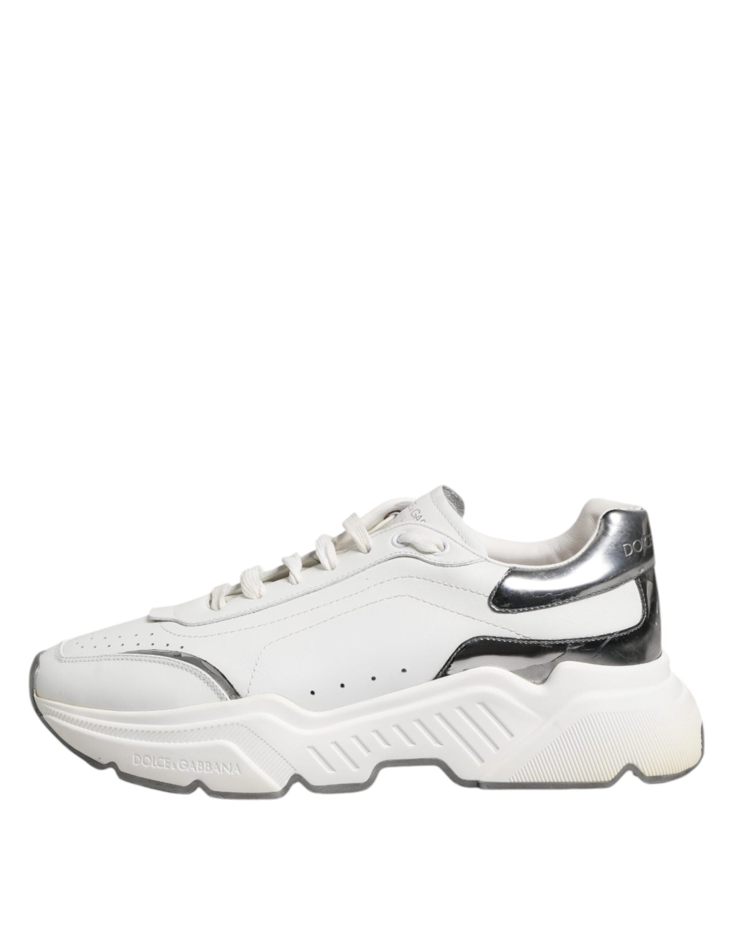 Dolce & Gabbana White Daymaster Leather Low Top Sneakers Shoes