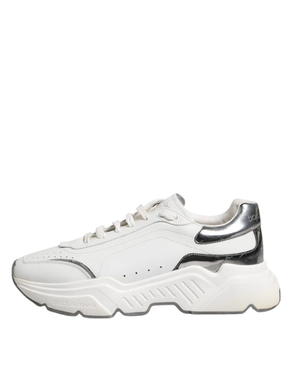 Dolce & Gabbana White Daymaster Leather Low Top Sneakers Shoes
