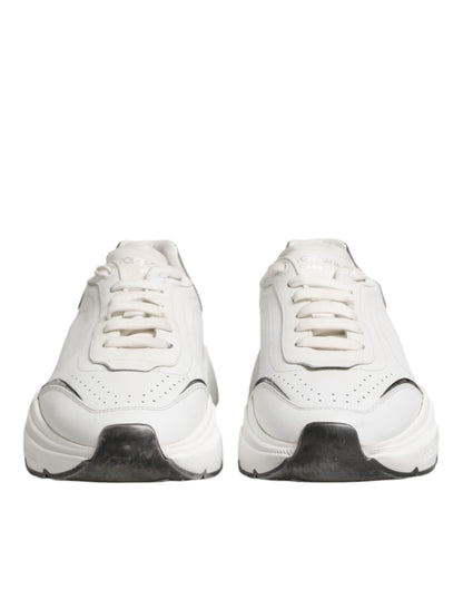 Dolce & Gabbana White Daymaster Leather Low Top Sneakers Shoes
