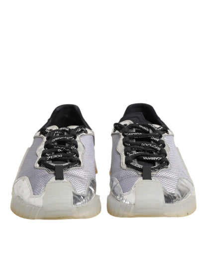 Dolce & Gabbana Black Silver NS1 Men Low Top Sneakers Shoes