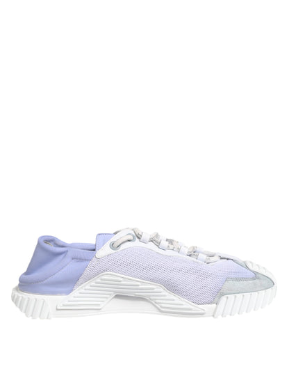 Dolce & Gabbana Purple White NS1 Lace Up Low Top Sneakers Shoes