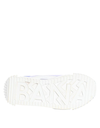 Dolce & Gabbana Purple White NS1 Lace Up Low Top Sneakers Shoes