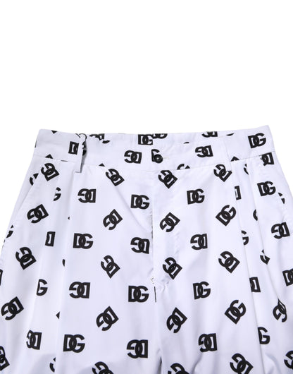 Dolce & Gabbana White Logo Cotton Skinny Denim Trouser Pants
