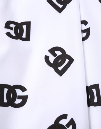 Dolce & Gabbana White Logo Cotton Skinny Denim Trouser Pants