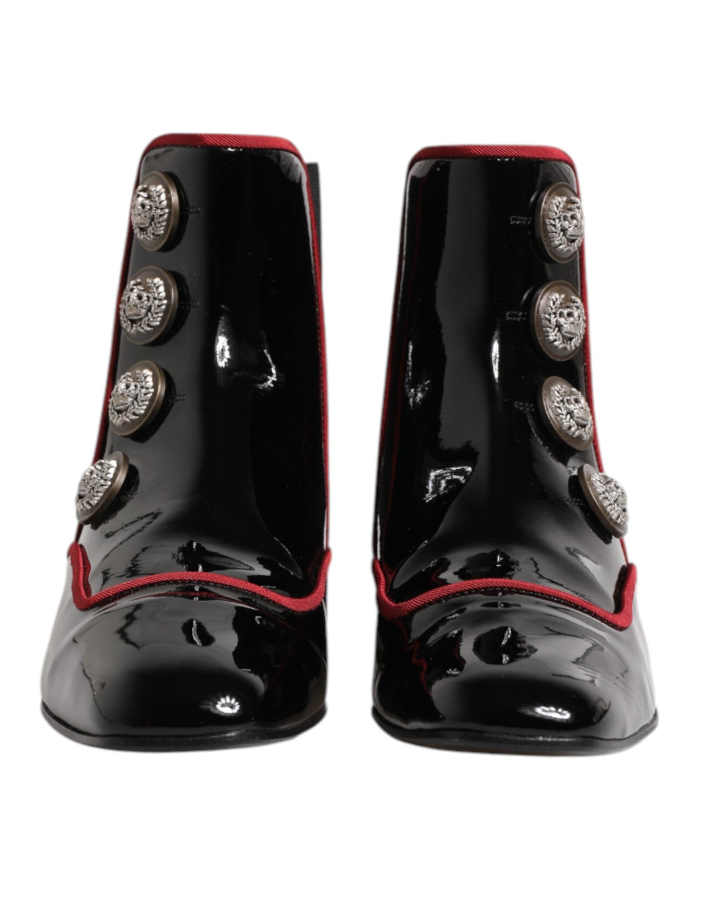 Dolce & Gabbana Black Jackie Buttoned Chelsea Boots Shoes