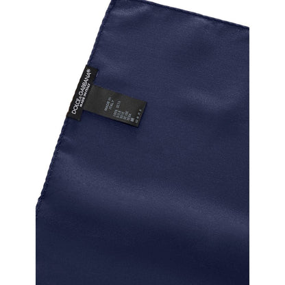 Dolce & Gabbana Blue Silk Pocket Square
