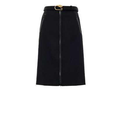 Gucci Black Wool Skirt