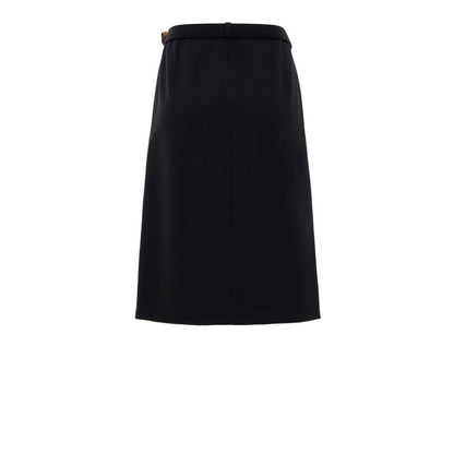 Gucci Black Wool Skirt