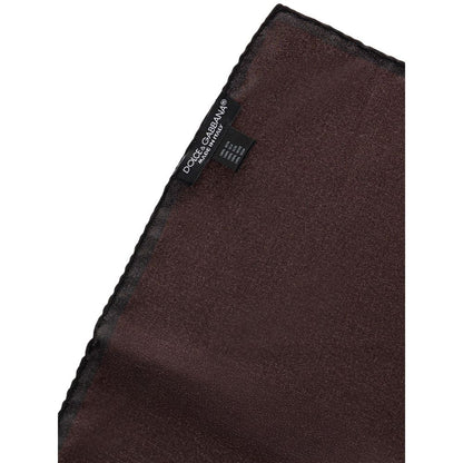 Dolce & Gabbana Brown Silk Pocket Square