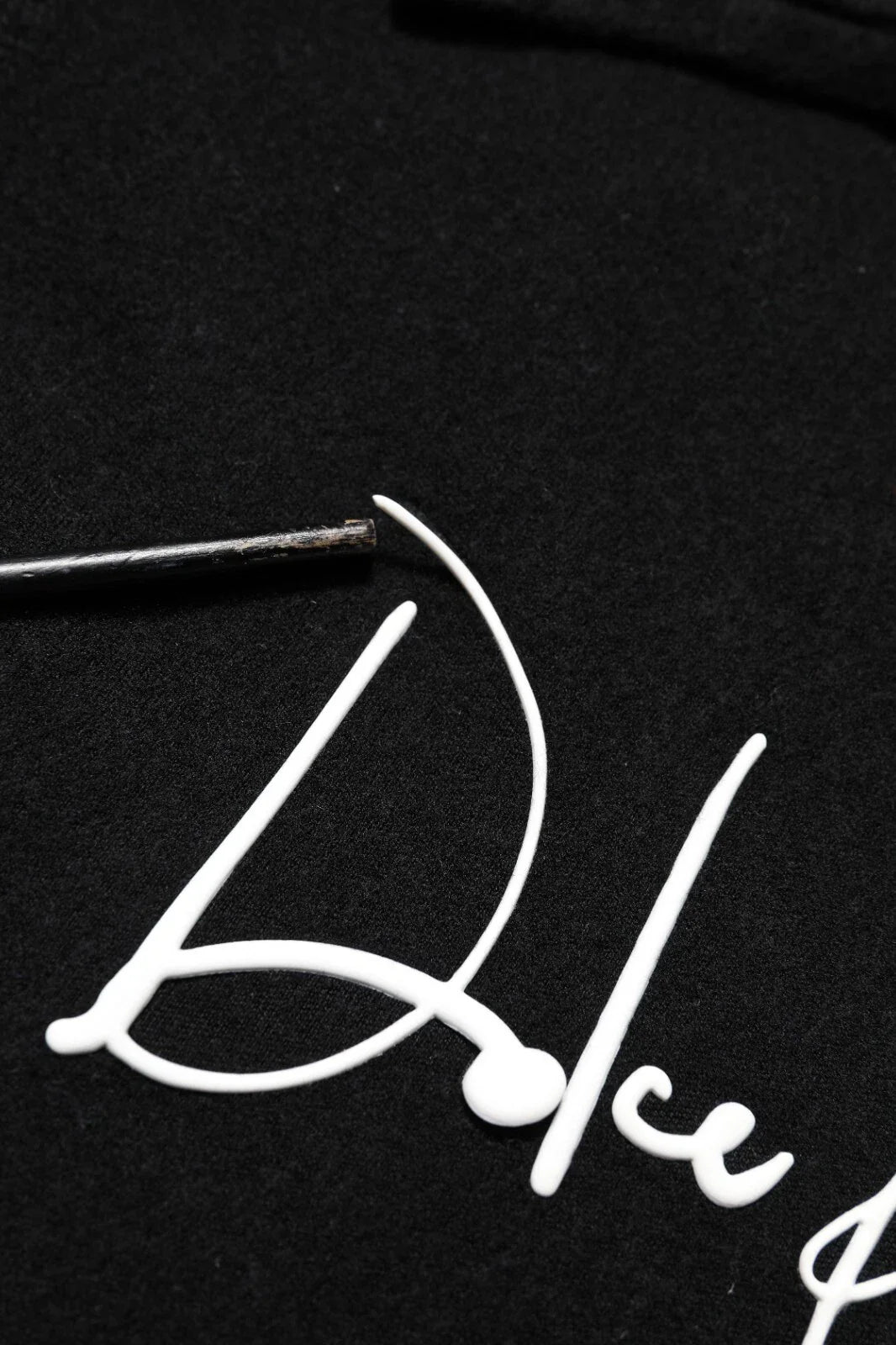 Dolce & Gabbana Black Hooded Logo Print Sweatshirt Sweater