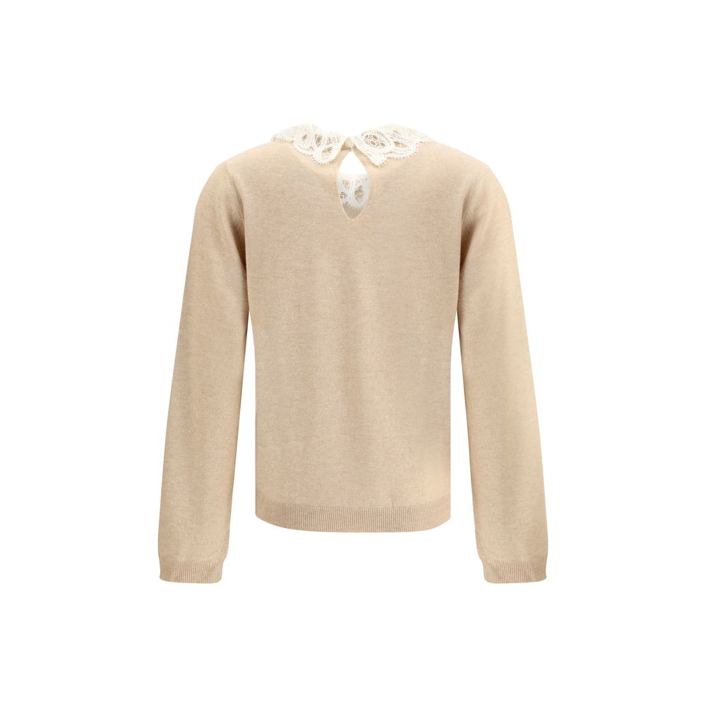 Fabiana Filippi Lace collar Sweater