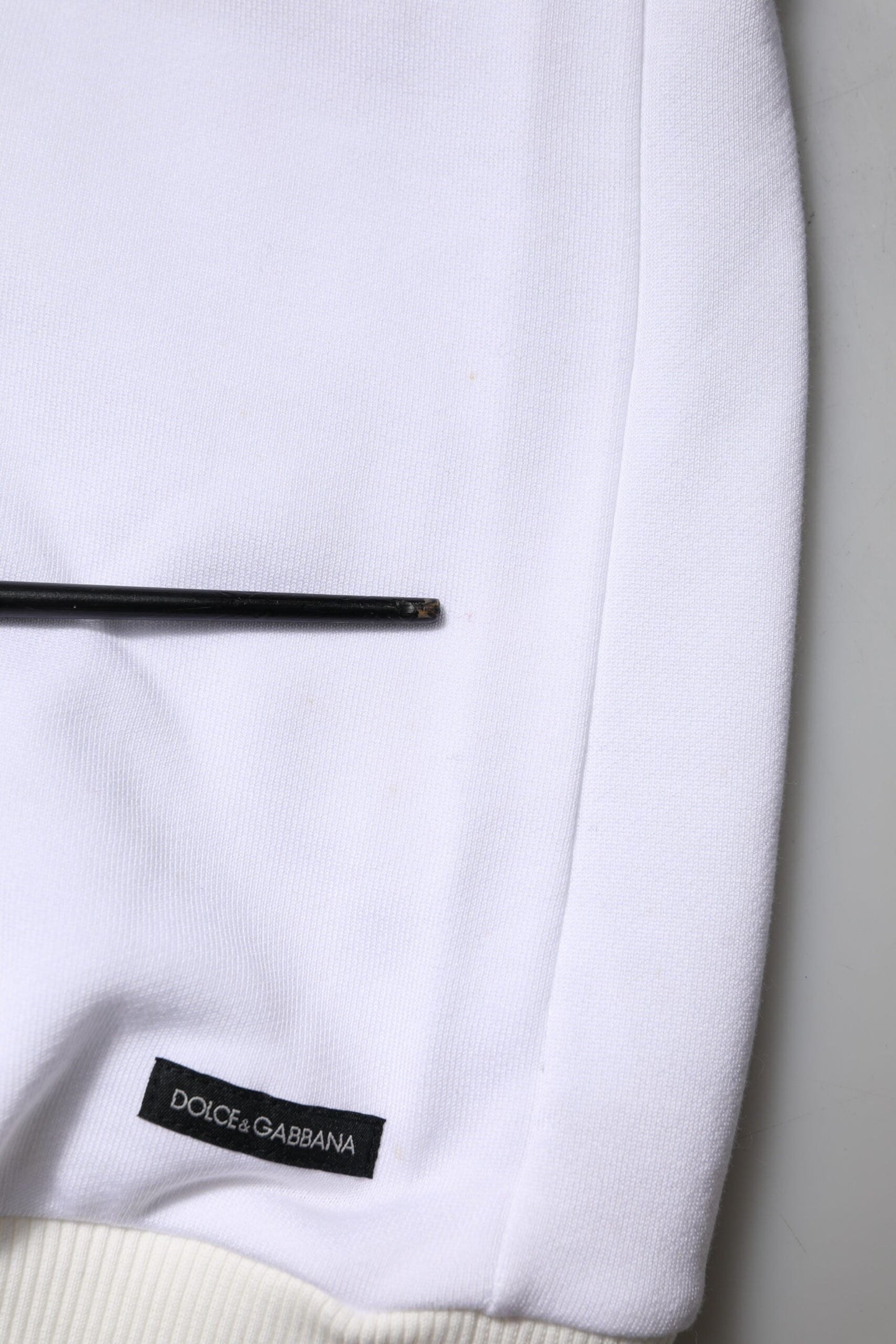 Dolce & Gabbana White Sacred Heart Hooded Sweatshirt Sweater