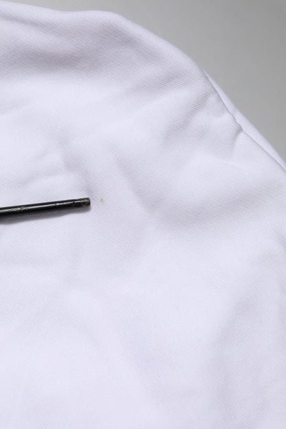 Dolce & Gabbana White Sacred Heart Hooded Sweatshirt Sweater