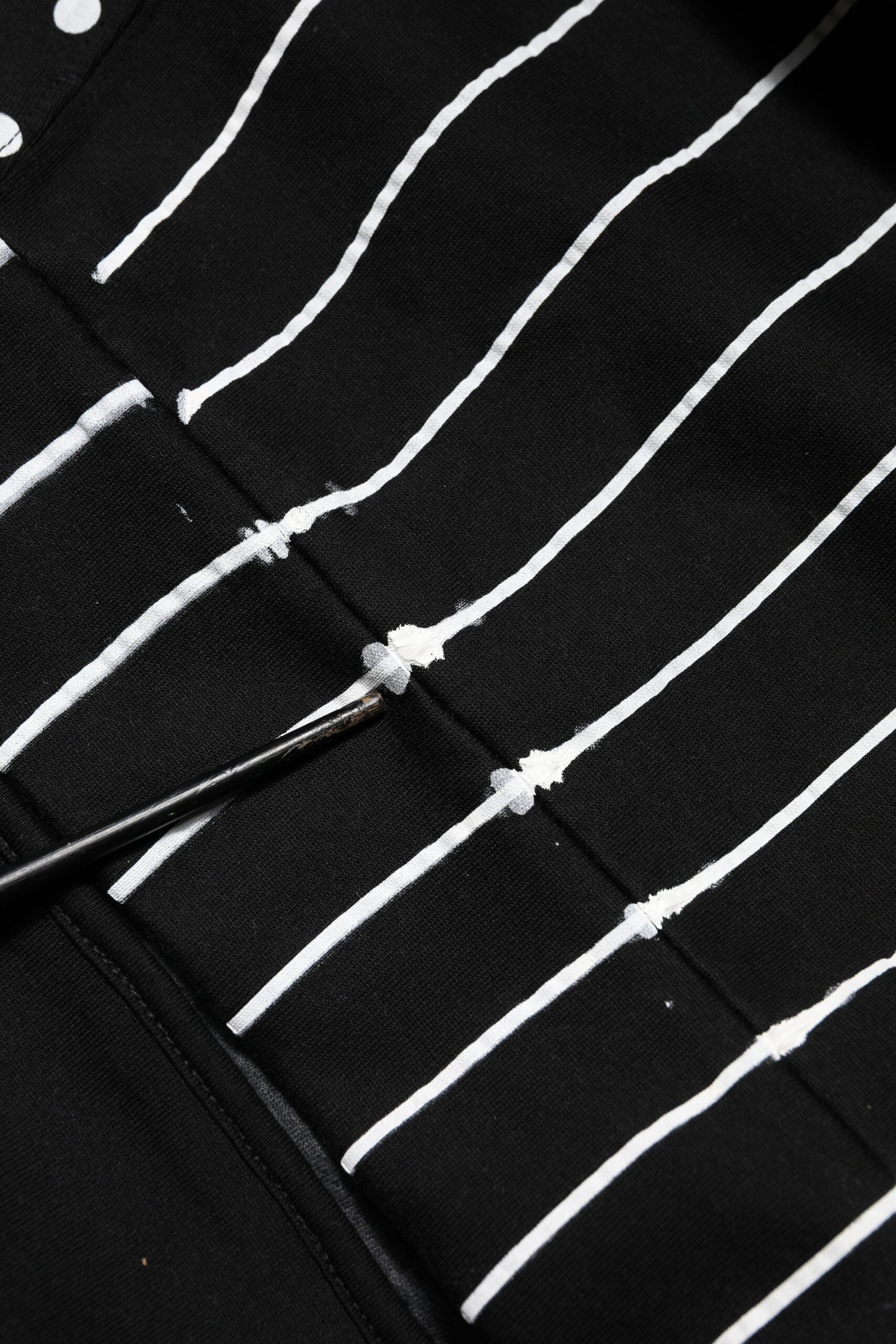 Dolce & Gabbana Black Stripes Hooded Men Sweatshirt Sweater