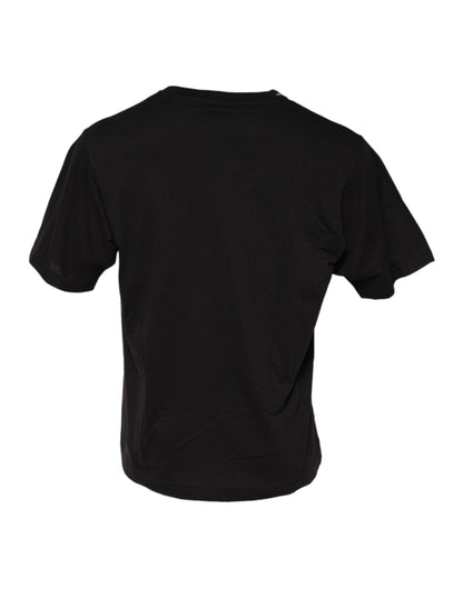 Dolce & Gabbana Black Minimalist Cotton Crew Neck T-shirt
