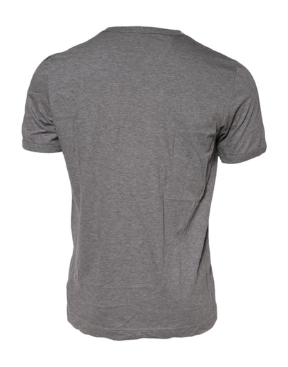 Dolce & Gabbana Gray #DGFamily Cotton Crew Neck T-shirt
