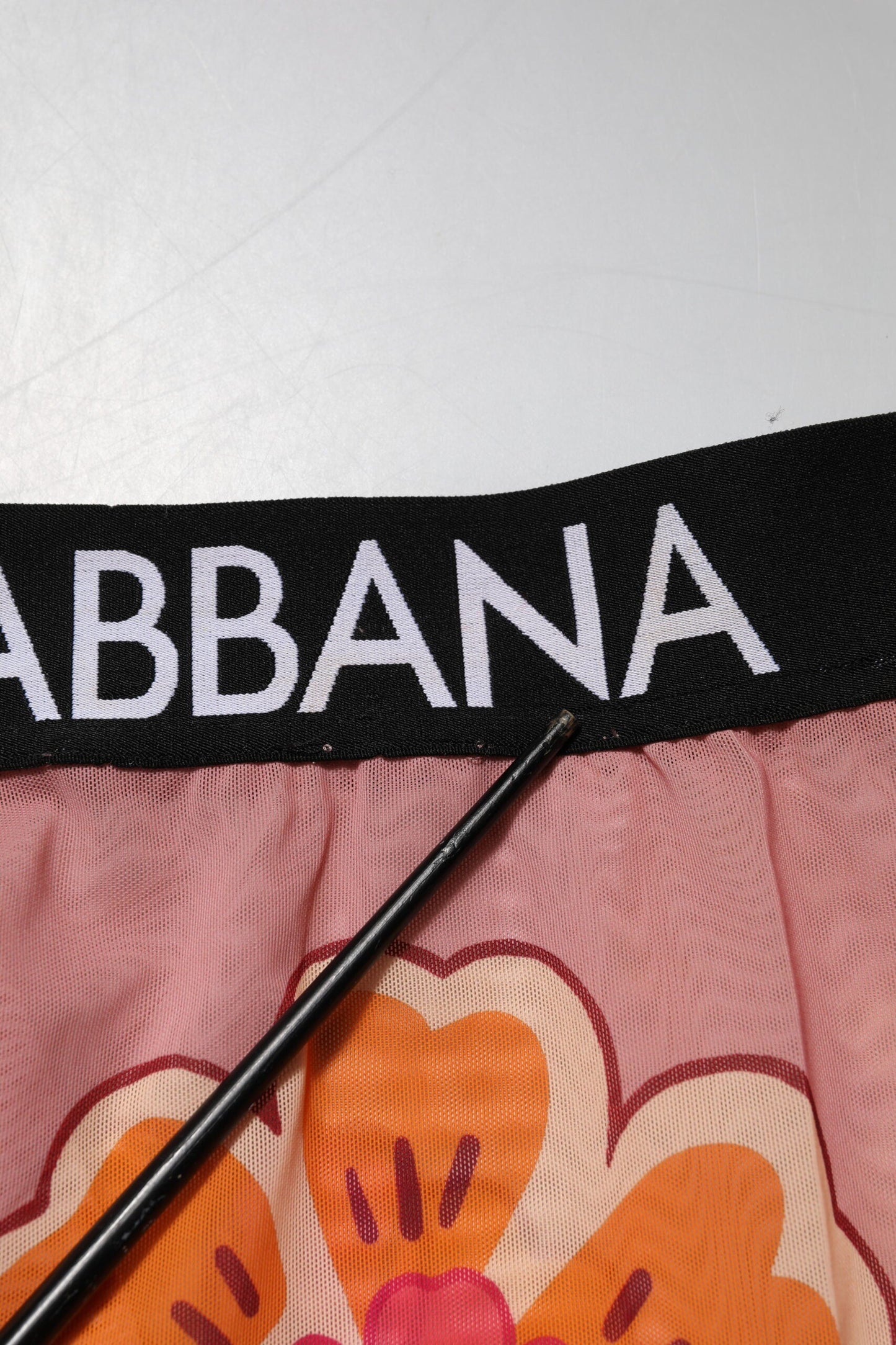 Dolce & Gabbana Pink Floral Leggings Stretch Waist Pants