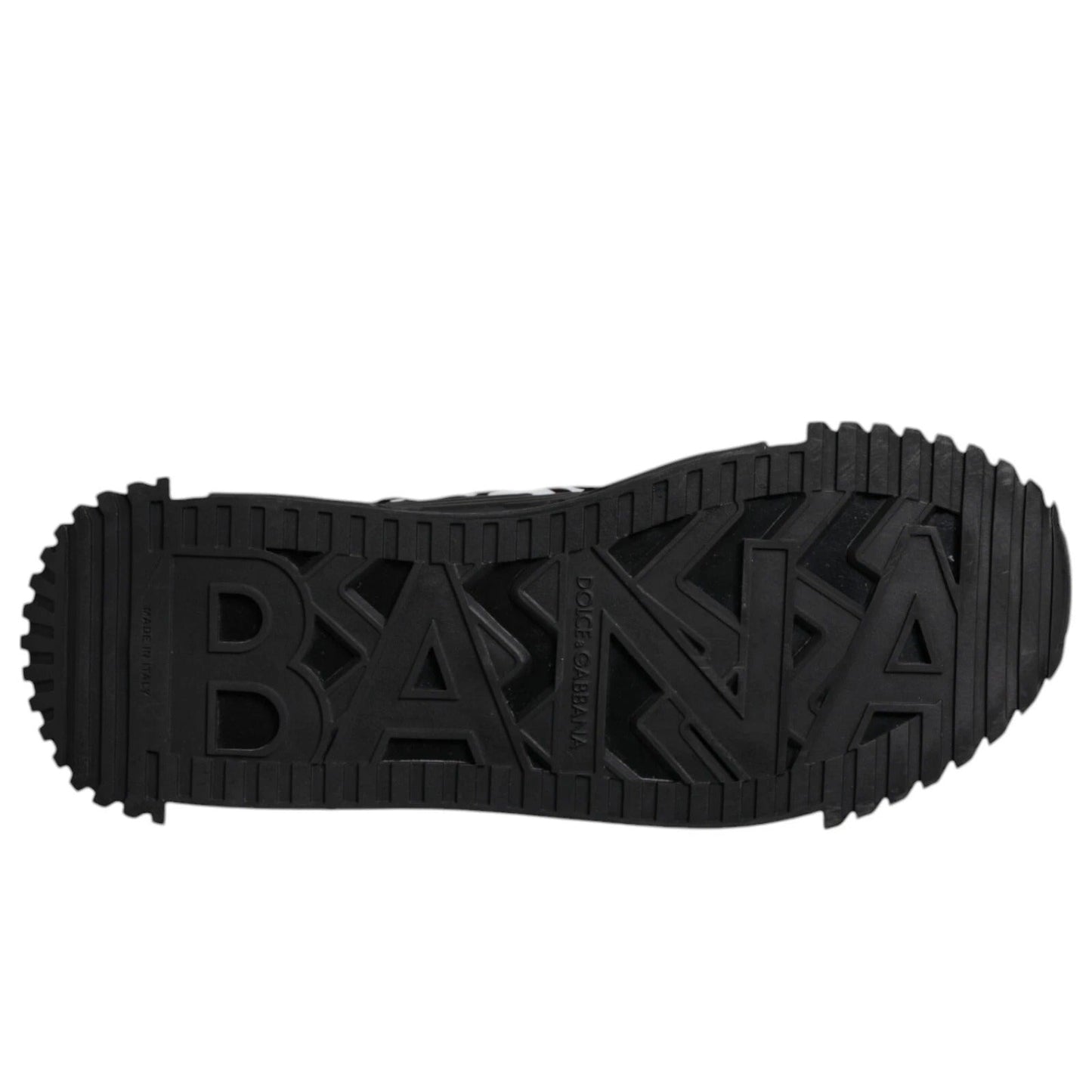 Dolce & Gabbana Black Logo Lace Up Low Top NS1 Sneakers