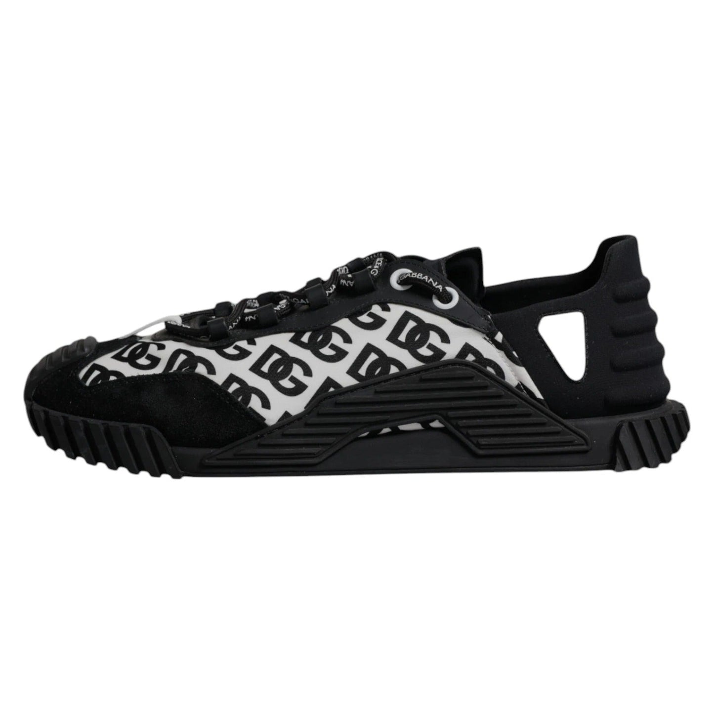 Dolce & Gabbana Black Logo Lace Up Low Top NS1 Sneakers