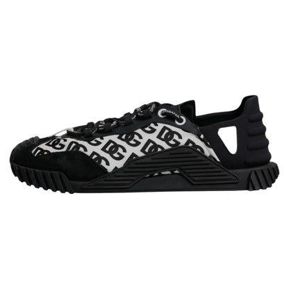 Dolce & Gabbana Black Logo Lace Up Low Top NS1 Sneakers