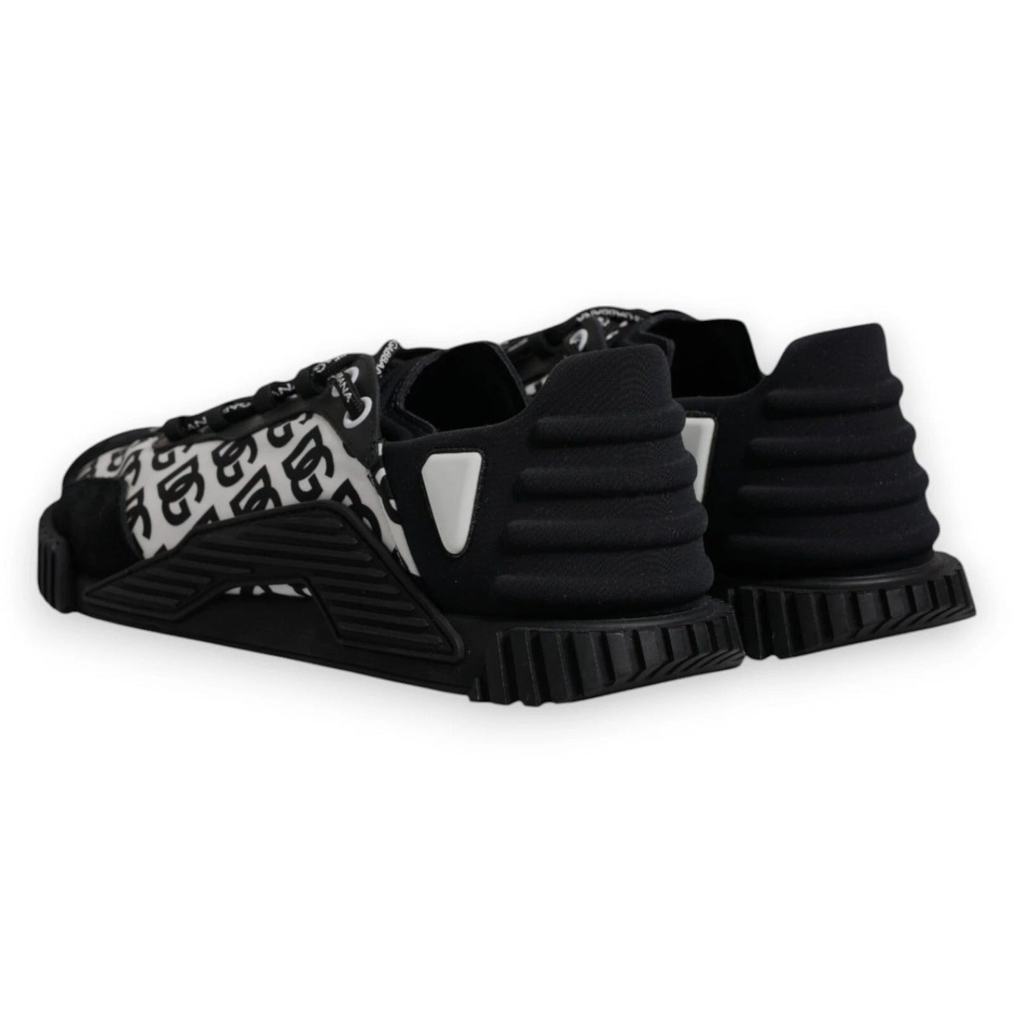 Dolce & Gabbana Black Logo Lace Up Low Top NS1 Sneakers