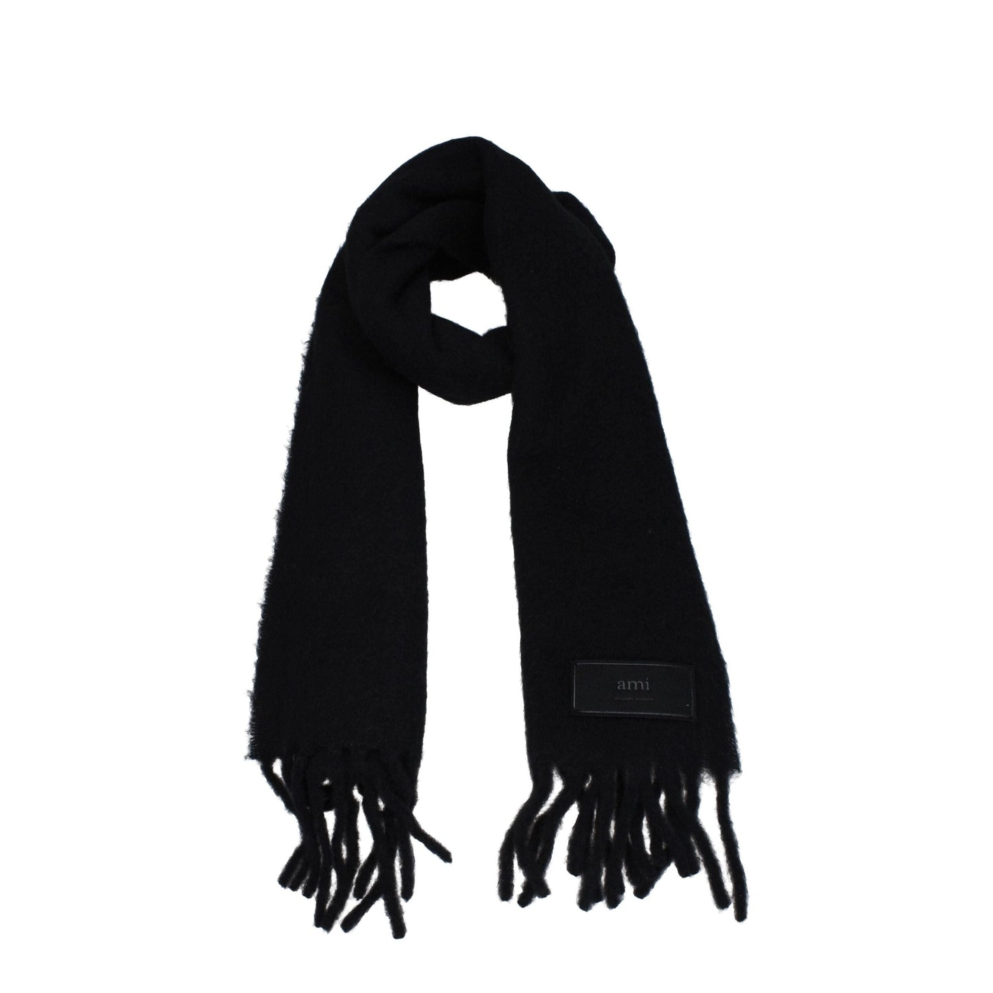 Ami Paris Black Leather Scarves