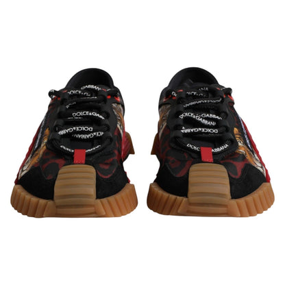 Dolce & Gabbana Black Logo Low Top NS1 Men Sneakers
