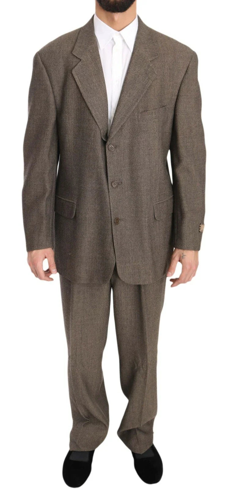 Dolce & Gabbana Brown Single Breasted Wool Suit