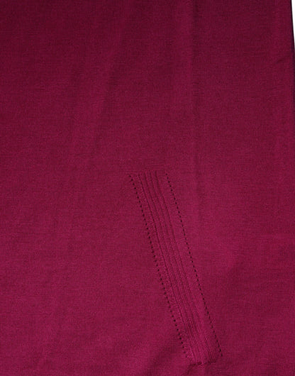 Dolce & Gabbana Fuchsia Wool Long Sleeves Turtleneck Sweater