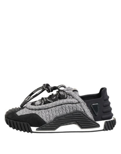 Dolce & Gabbana Black Gray NS1 Low Top Sneakers Shoes