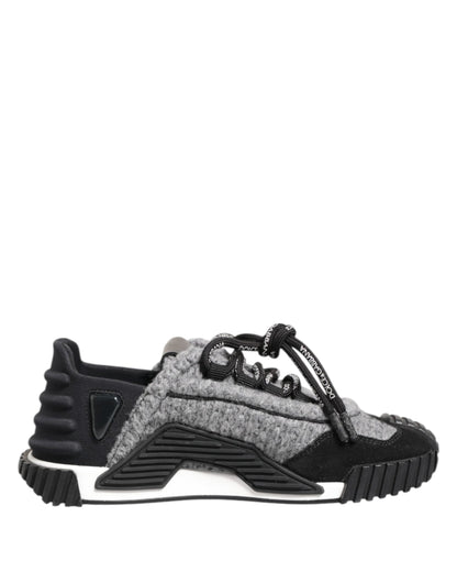 Dolce & Gabbana Black Gray NS1 Low Top Sneakers Shoes
