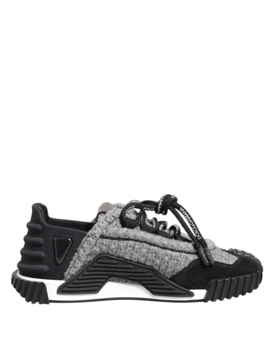 Dolce & Gabbana Black Gray NS1 Low Top Sneakers Shoes