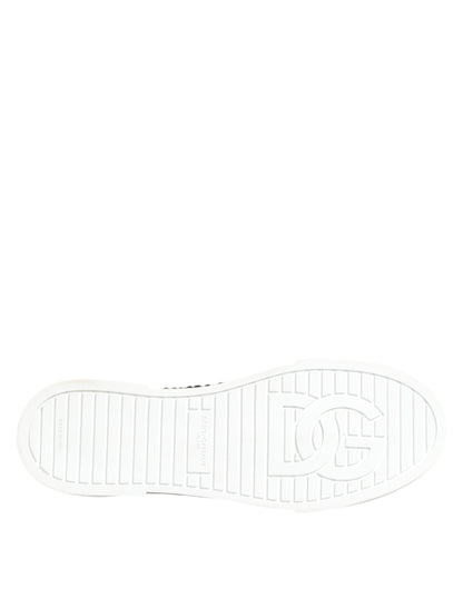 Dolce & Gabbana Green Portofino Crystal DG Logo Sneakers Shoes