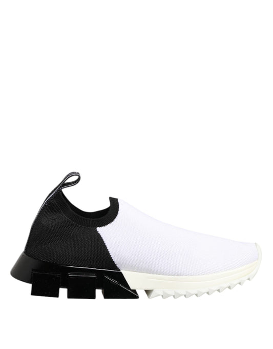 Dolce & Gabbana White Black Low Top Sorrento Sneakers Shoes