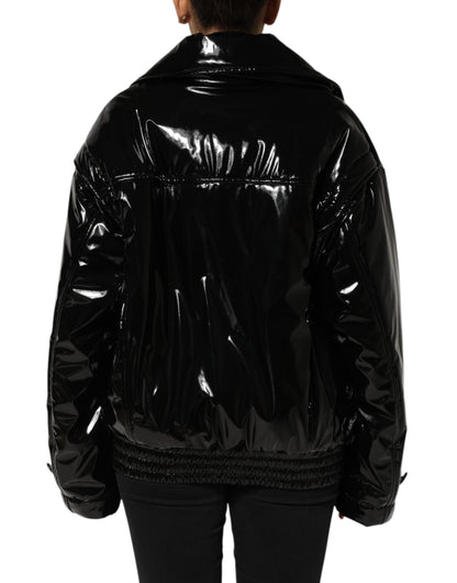 Dolce & Gabbana Polyester Black Quilted Puffer Coat  Jacket