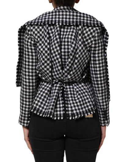 Dolce & Gabbana Multicolor Wool Monochrome Patterned Jacket