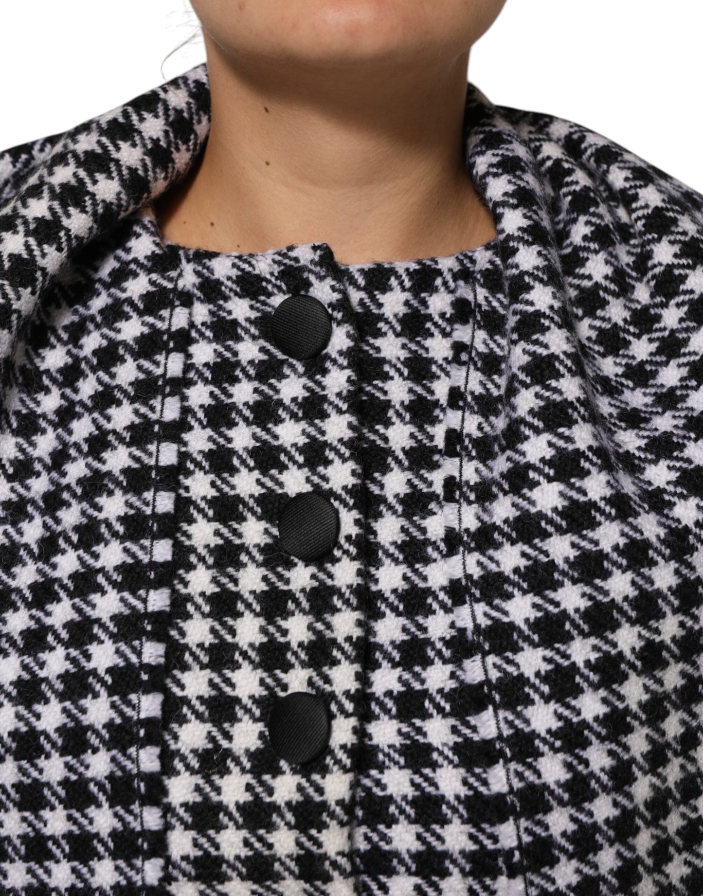 Dolce & Gabbana Multicolor Wool Monochrome Patterned Jacket