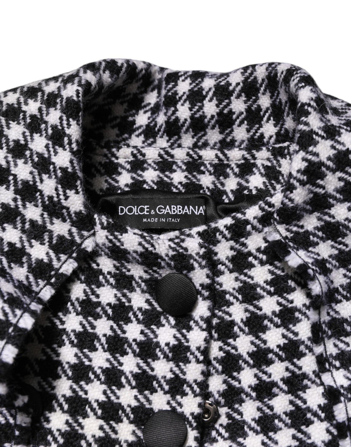 Dolce & Gabbana Multicolor Wool Monochrome Patterned Jacket