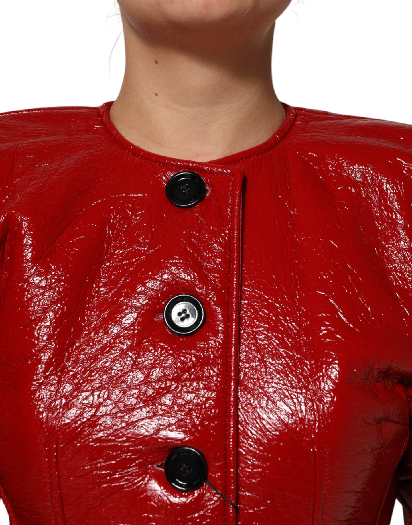 Dolce & Gabbana Red Wool Single Breasted Trench Coat Jacket