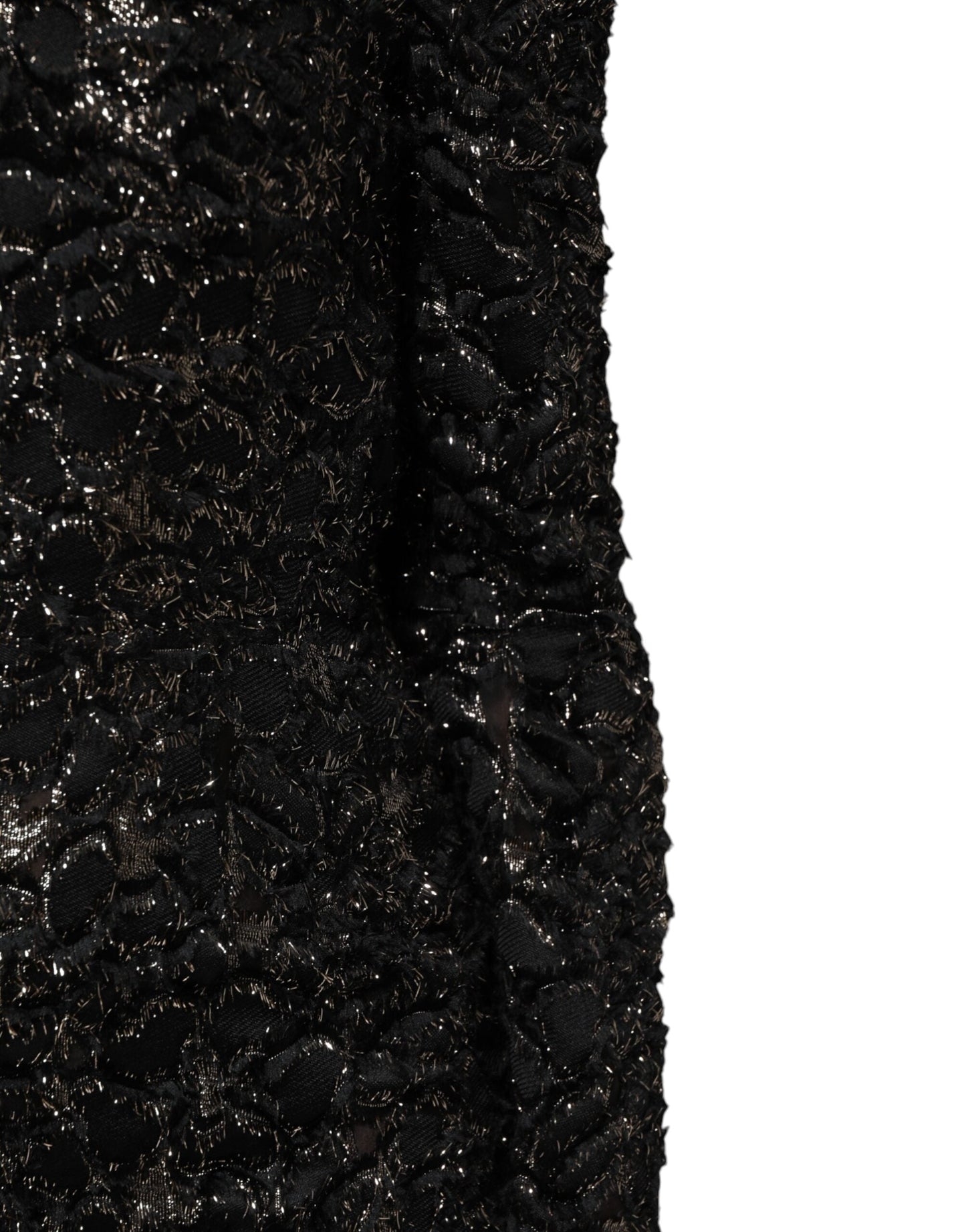Dolce & Gabbana Black Sequin Bouclé Tweed Sheath Dress