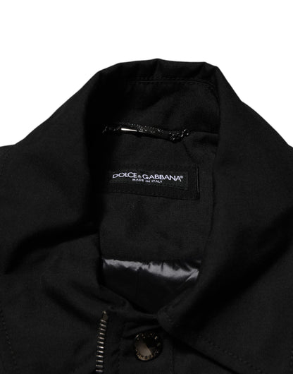 Dolce & Gabbana Black Patch Pocket Full Zip Bomber Jacket