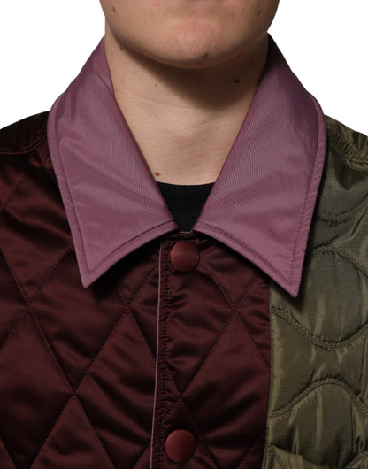 Dolce & Gabbana Multicolor Patchwork PolyesterQuilted Jacket