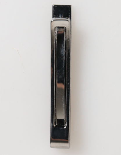 Dolce & Gabbana Silver Tone Brass Logo Branded Men Accessory Tie Clip Bar
