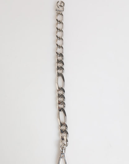 Dolce & Gabbana Silver Tone Brass Chain Lobster Clasp DG Logo Bracelet