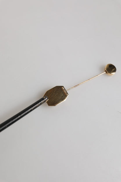 Dolce & Gabbana Rhinestone Embellished Sterling Silver Collar Brooch Pin