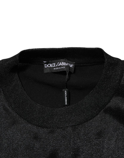 Dolce & Gabbana Black Polyester Pullover Sweatshirt Sweater